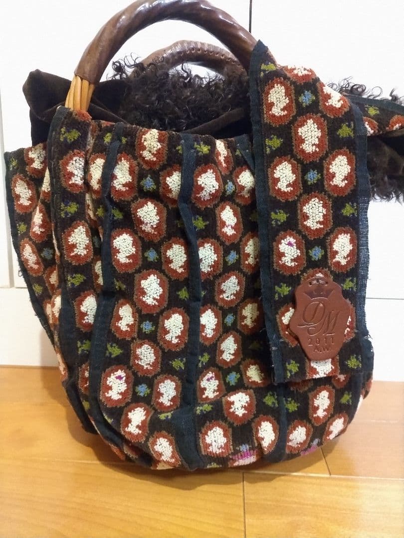 【週末限定価格】エバゴス　シェニール織り 　カゴバッグ