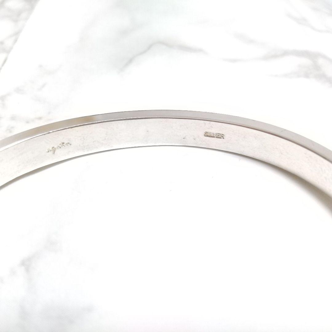 アガット　agete　シルバー　銀製　彫　バングル