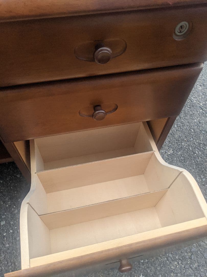 カリモク　片袖 デスク 引き出し 学習机 勉強机 書斎机