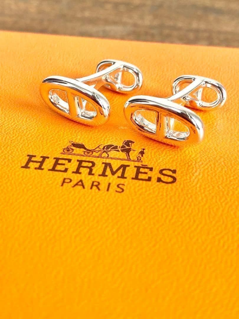 HERMES エルメス 925シルバー シェーヌダンクル カフリンクス カフス