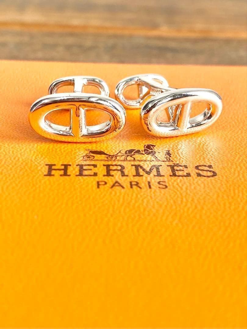 HERMES エルメス 925シルバー シェーヌダンクル カフリンクス カフス
