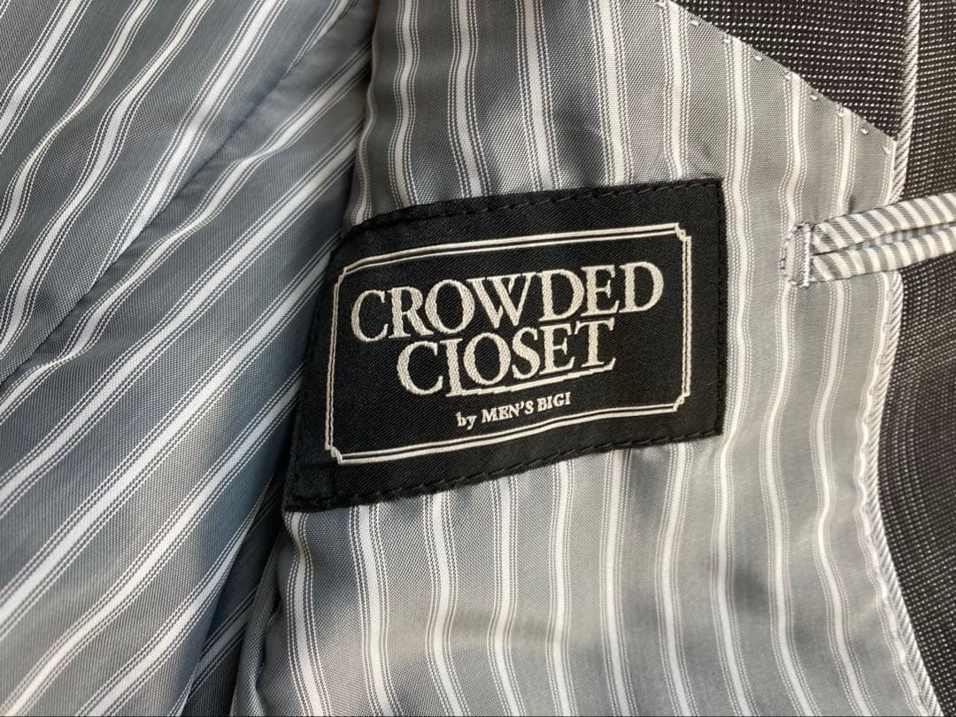 【極美品】CROWDED CLOSETグレー チェック スリーピーススーツ