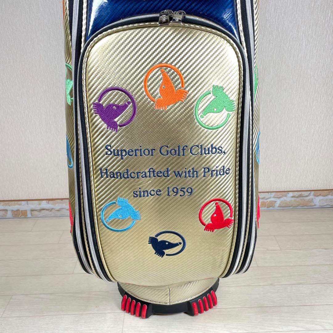 希少品　HONMA ホンマ キャディバッグ　ゴルフバッグ　モグラ刺繍　フード無し