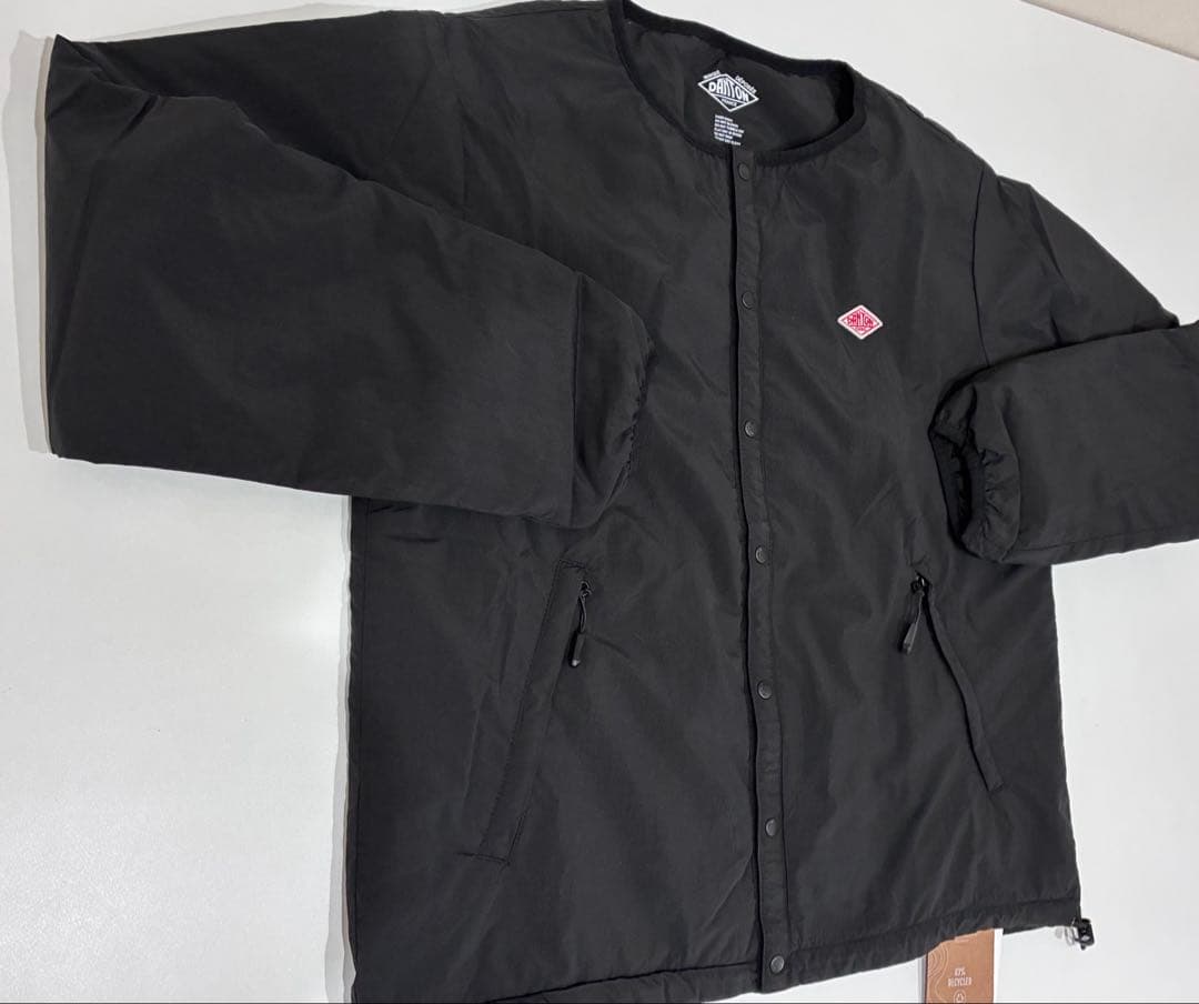 DANTON ダントン インサレーション ノーカラーストレッチナイロンジャケット