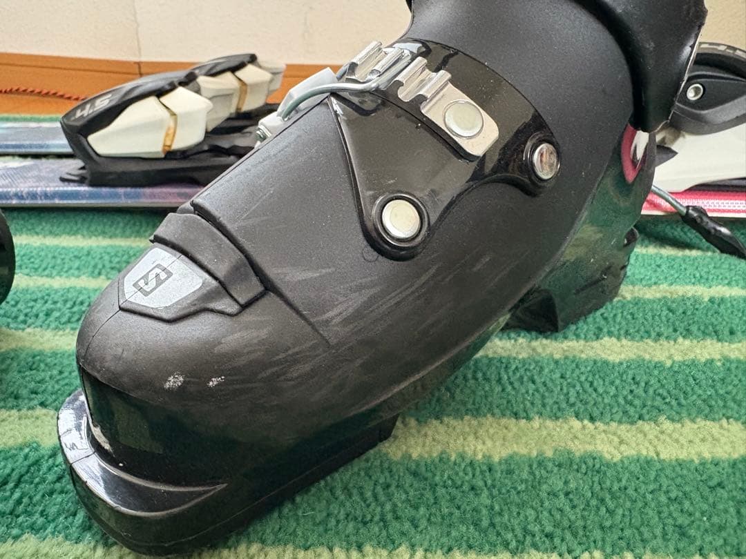 子供スキー3点セットNordica スキー板 Salomon ブーツ ポール