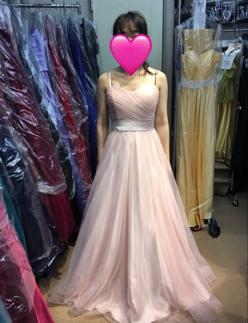メ*8様 演奏会用ロングドレス　淡いピンク ドレスルームアミ