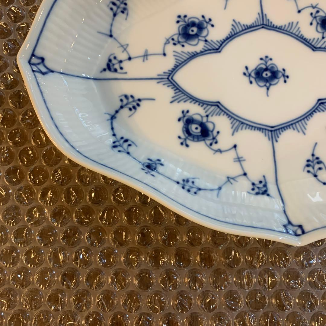 ロイヤルコペンハーゲン ブルーフルーテッドプレイン オーバルデッシュ廃盤品