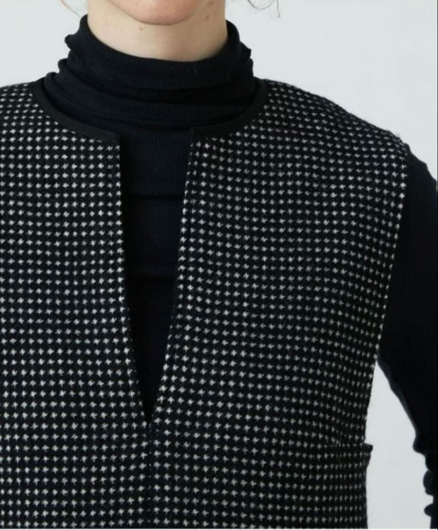 【Ballsey／ボールジィ】ワッフルツイード キーネックワンピース