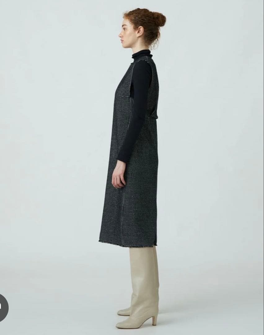 【Ballsey／ボールジィ】ワッフルツイード キーネックワンピース