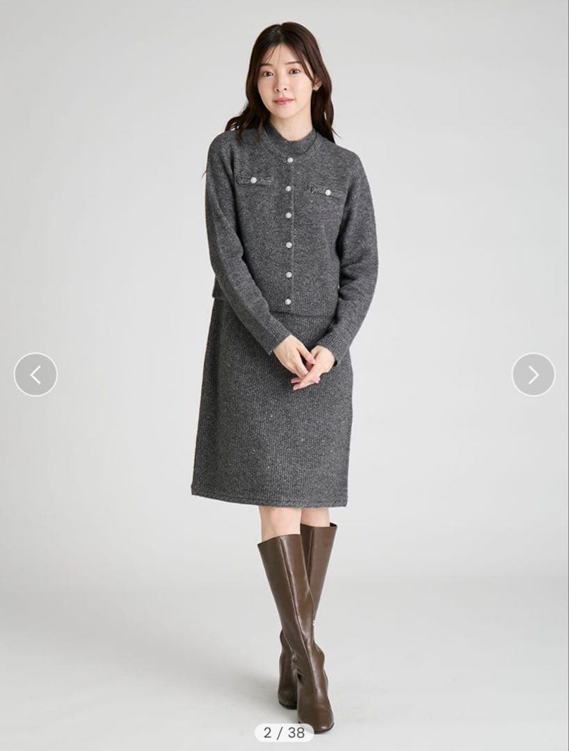 CELFORD スパークルミニニットワンピースセット 36サイズ