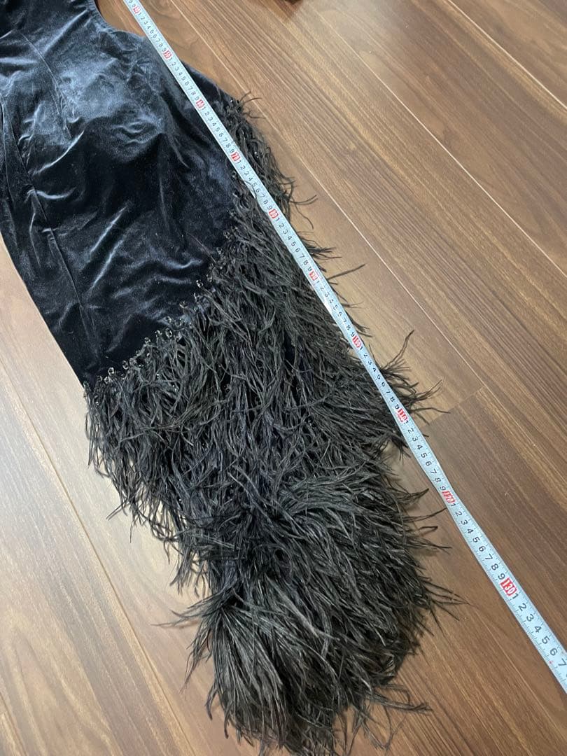 社交ダンス　ナディアドレス 黒 ベルベット