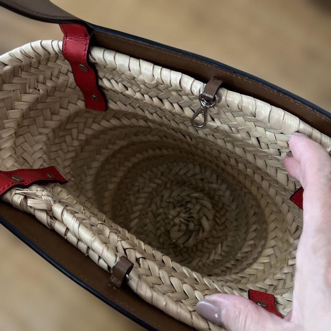 Christian Louboutin かごバッグ ベージュ/ブラウン