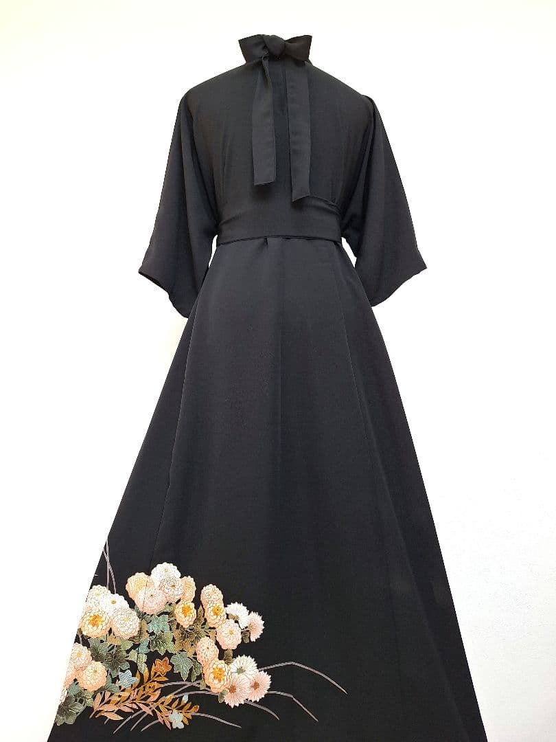 着物リメイクワンピース3651