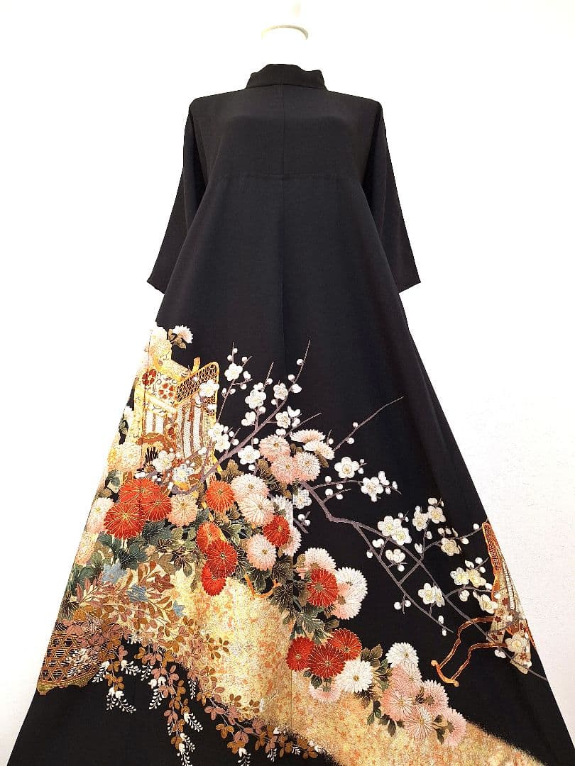 着物リメイクワンピース3651