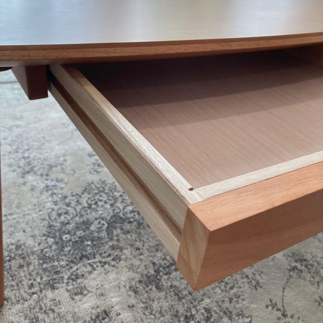 日本製　GRANATA　アルダー材　ローテーブル　幅80　引出し付き