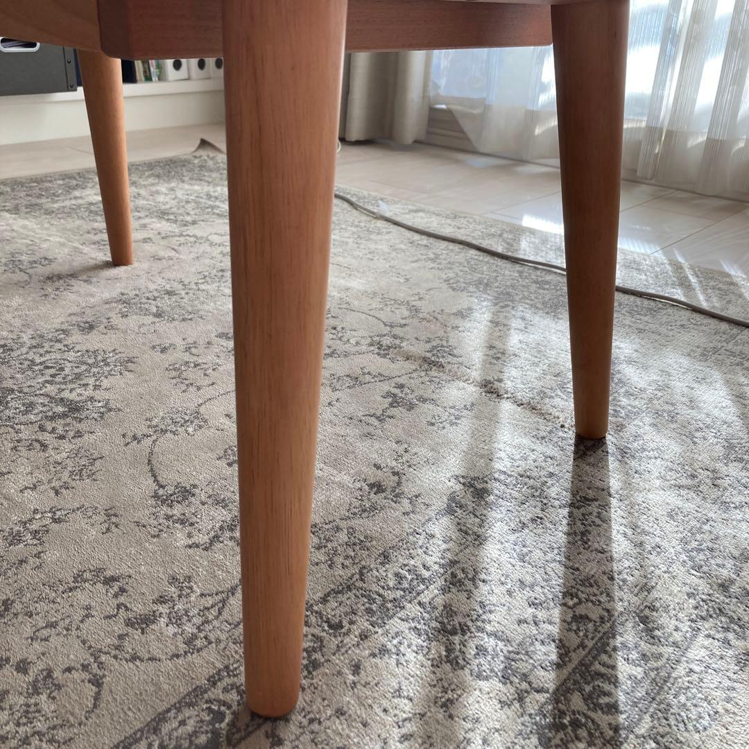 日本製　GRANATA　アルダー材　ローテーブル　幅80　引出し付き