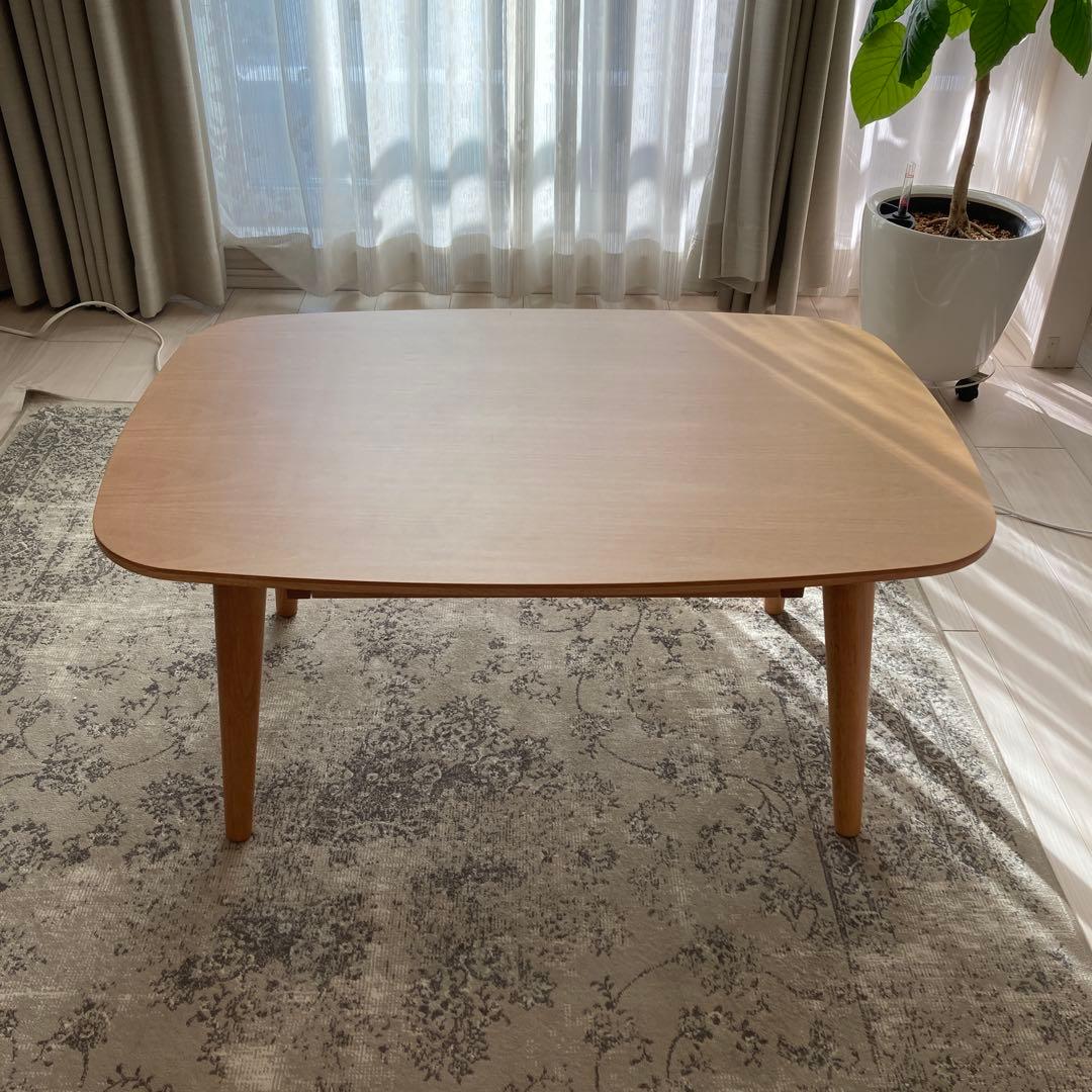 日本製　GRANATA　アルダー材　ローテーブル　幅80　引出し付き