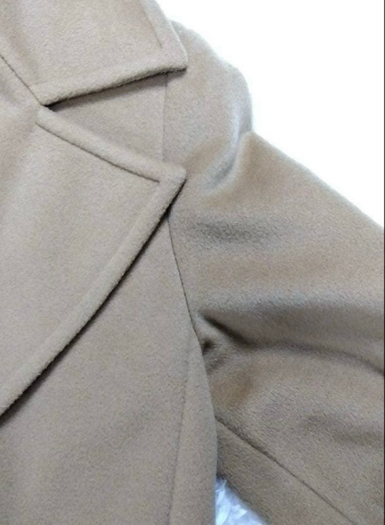 Max Mara ピュアウール キャメル　ガウンコート 38 上質　ベルテッド