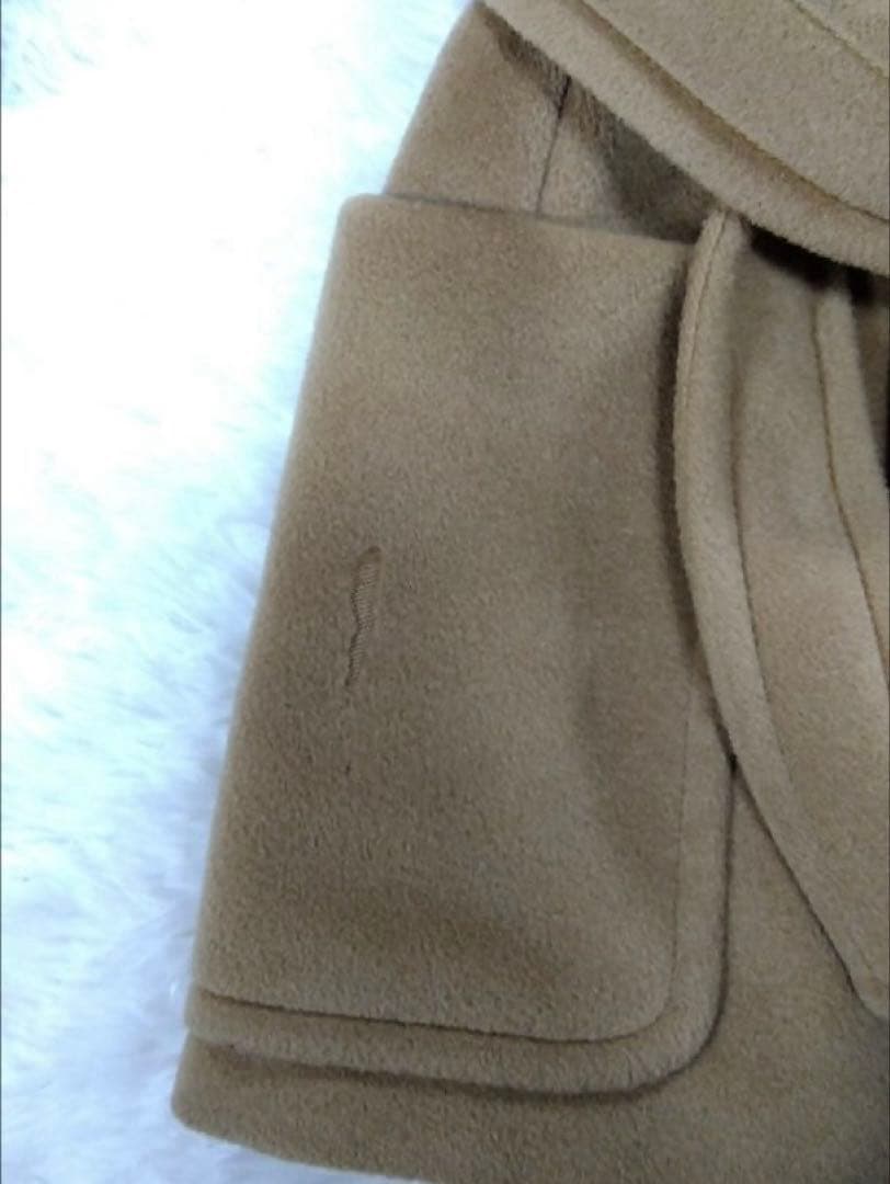 Max Mara ピュアウール キャメル　ガウンコート 38 上質　ベルテッド