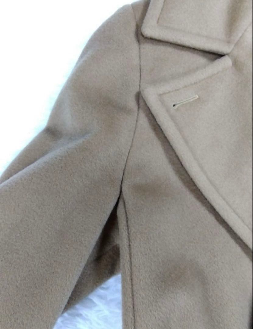 Max Mara ピュアウール キャメル　ガウンコート 38 上質　ベルテッド
