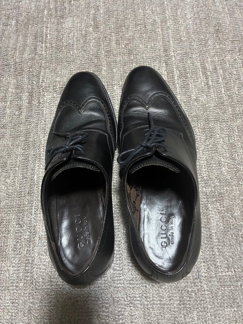 GUCCI ブラック ビジネスシューズ　革　41.5E 26.5位