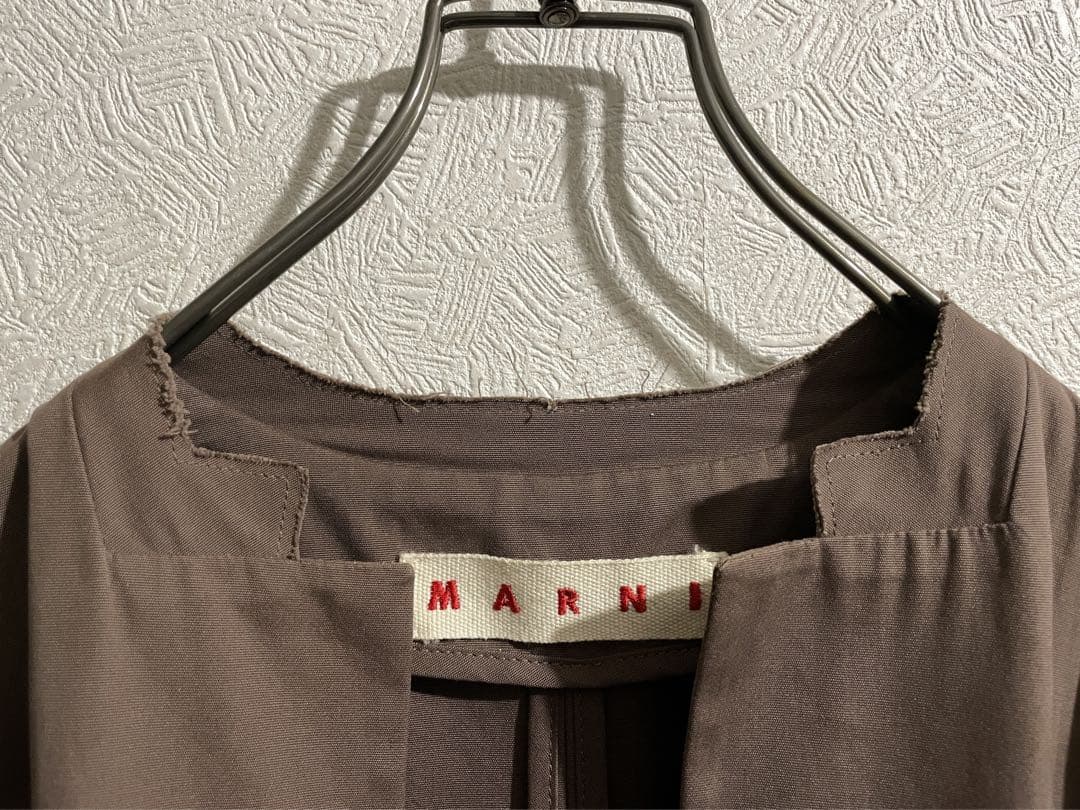 イタリア製 MARNI リボン ポケット キャンバス コート / マルニ