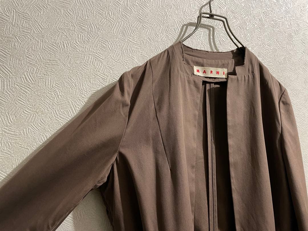 イタリア製 MARNI リボン ポケット キャンバス コート / マルニ