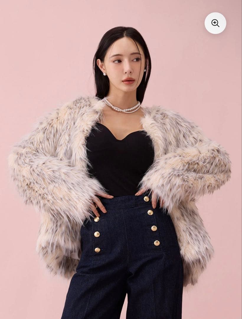 eimy ニュアンスミックスフェイクファージャケット