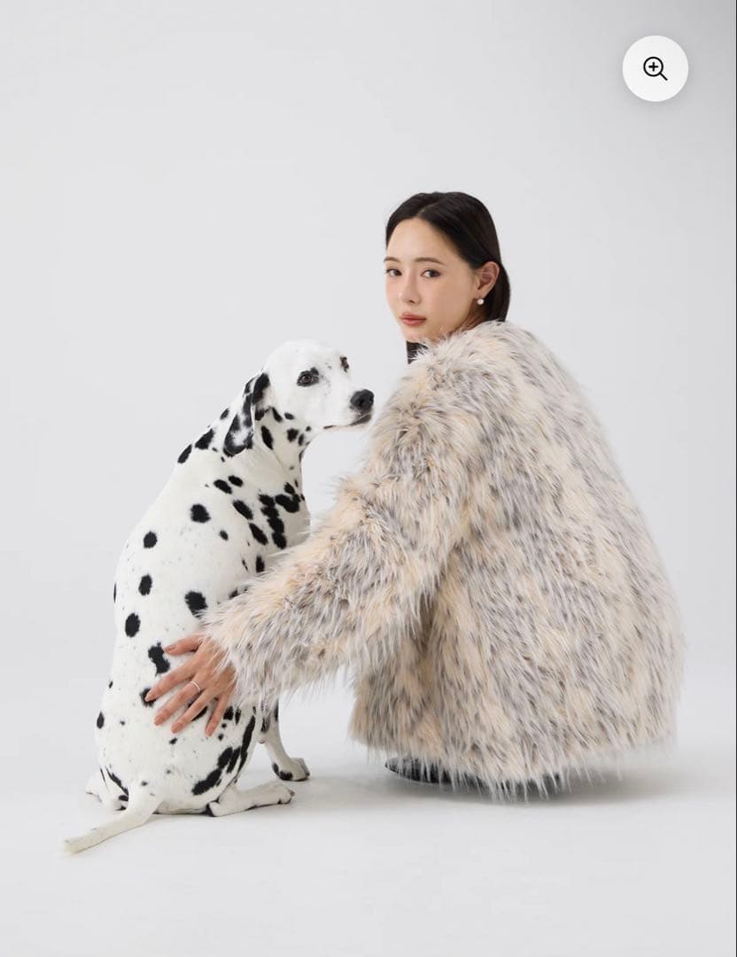 eimy ニュアンスミックスフェイクファージャケット