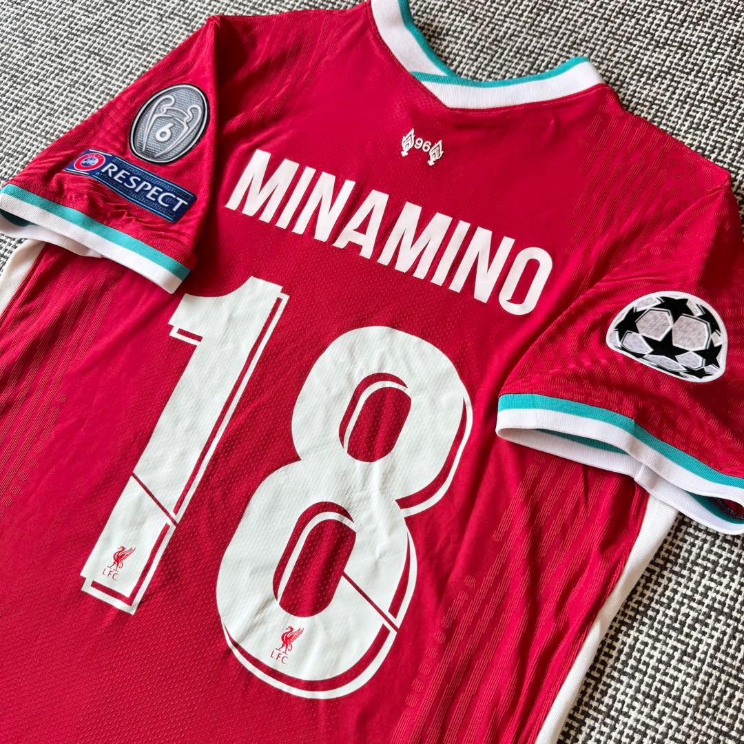 【CLフルパッチ＆選手支給用】南野拓実 ＃１８ リヴァプール ２０／２１（H）