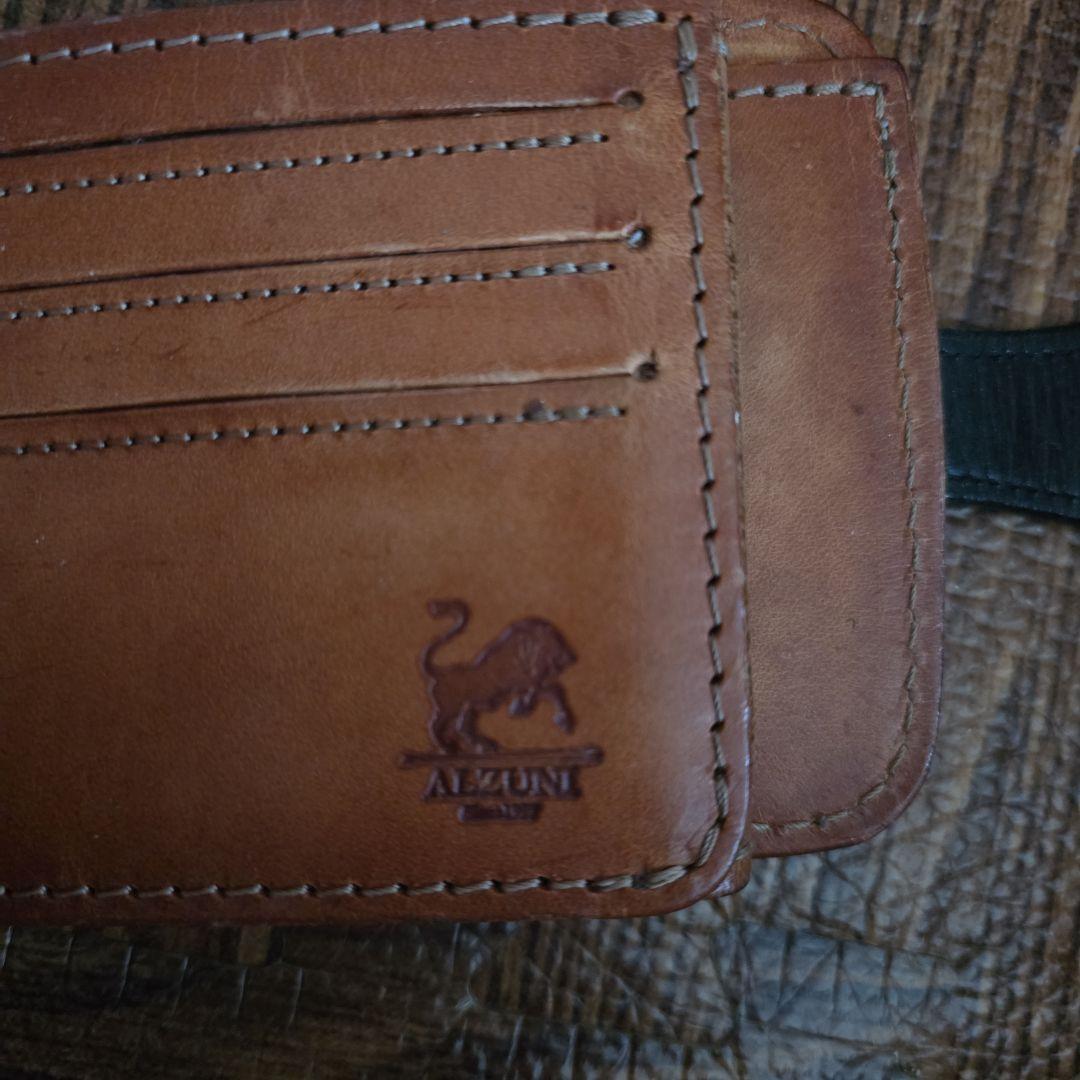 アルズニ　レザー二つ折り財布　本革　キジさん用
