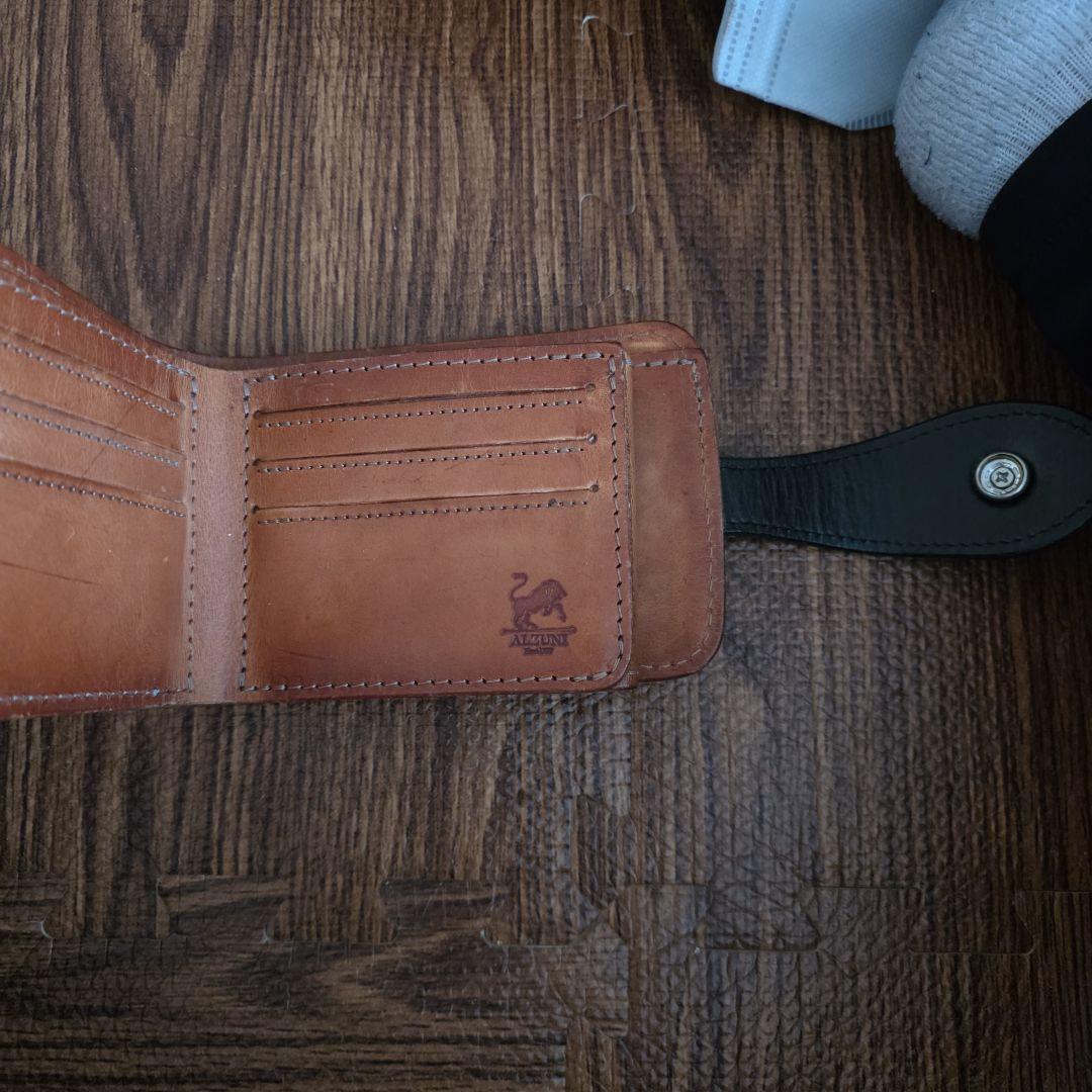 アルズニ　レザー二つ折り財布　本革　キジさん用