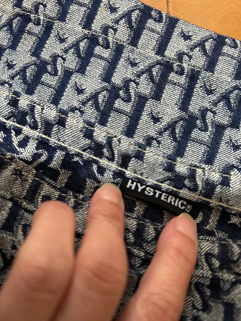 HYSTERIC ネイビー レア総ロゴスカートSヒステリックグラマー