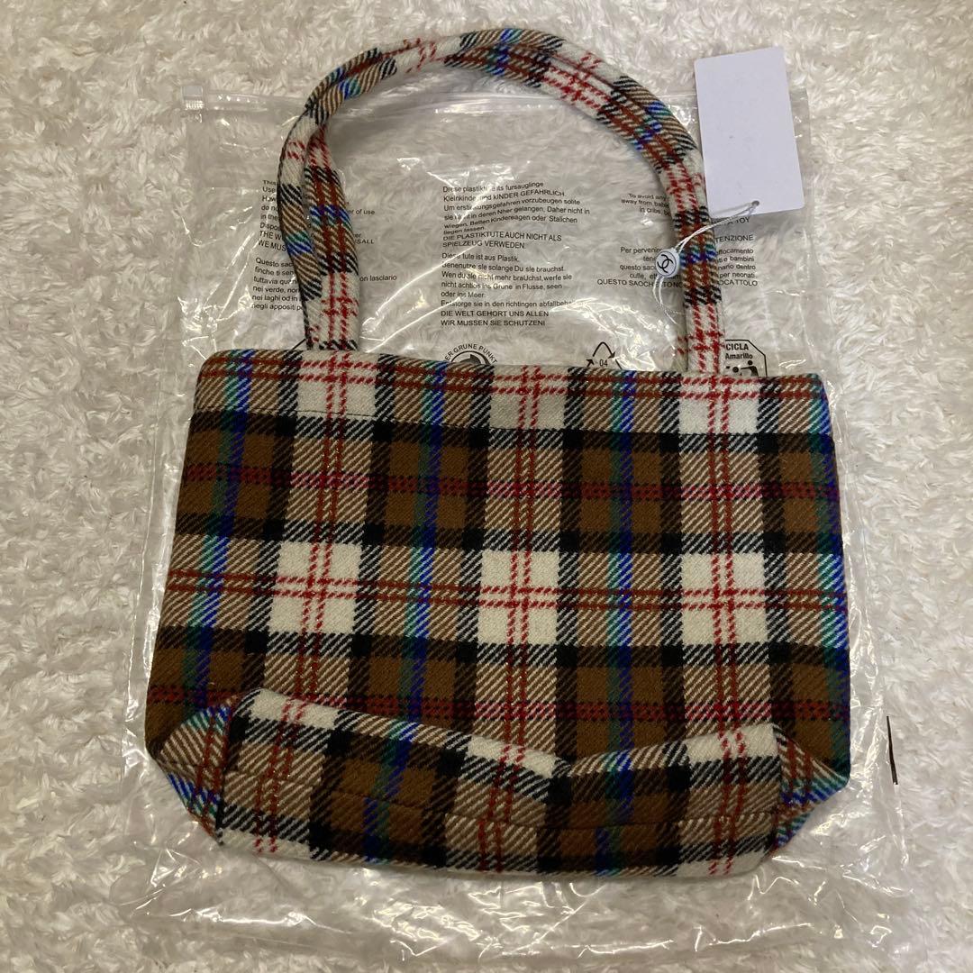 CHANEL チェック柄トートバッグ　スパンコール