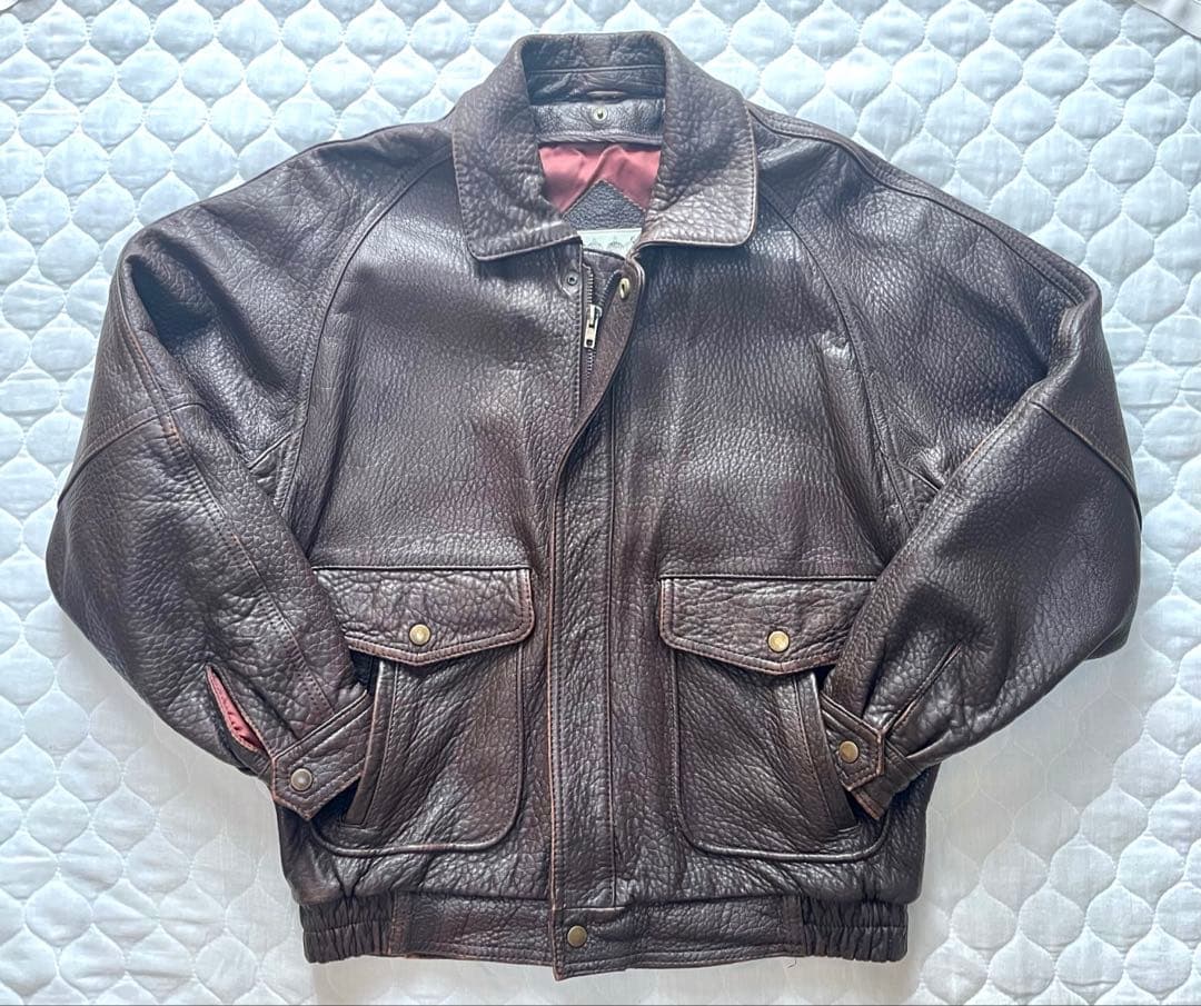 【レザージャケット】G-1 タイプMサイズ 濃茶色 2way 3シーズン着用可