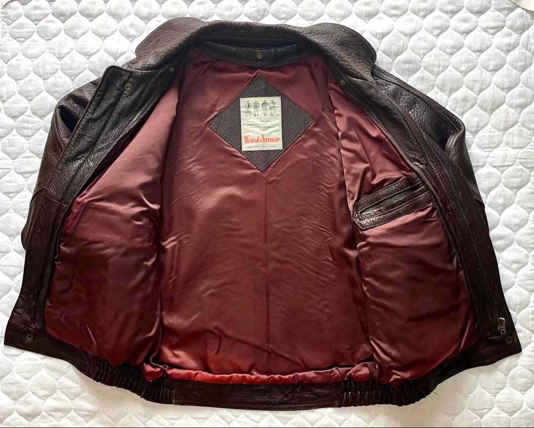 【レザージャケット】G-1 タイプMサイズ 濃茶色 2way 3シーズン着用可