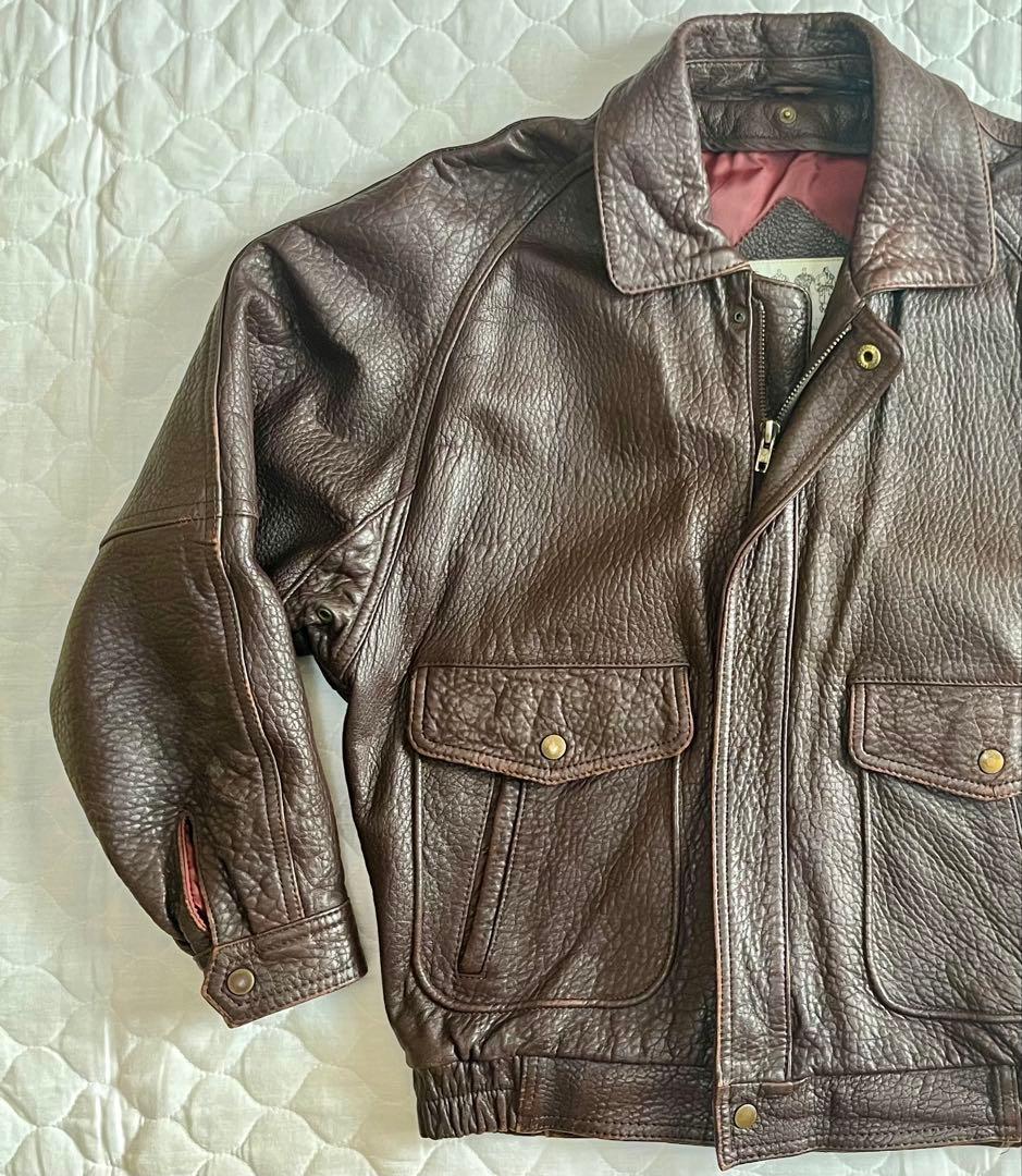 【レザージャケット】G-1 タイプMサイズ 濃茶色 2way 3シーズン着用可