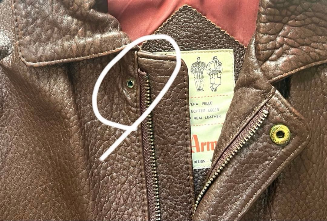 【レザージャケット】G-1 タイプMサイズ 濃茶色 2way 3シーズン着用可