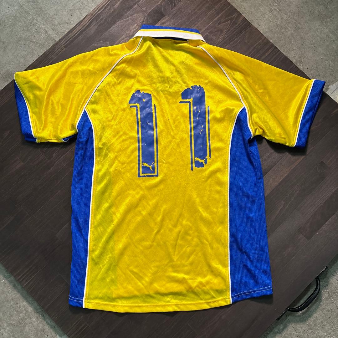 8SM1 PUMA ゲームシャツ　レプリカユニフォーム　黄色　スポーツ　古着