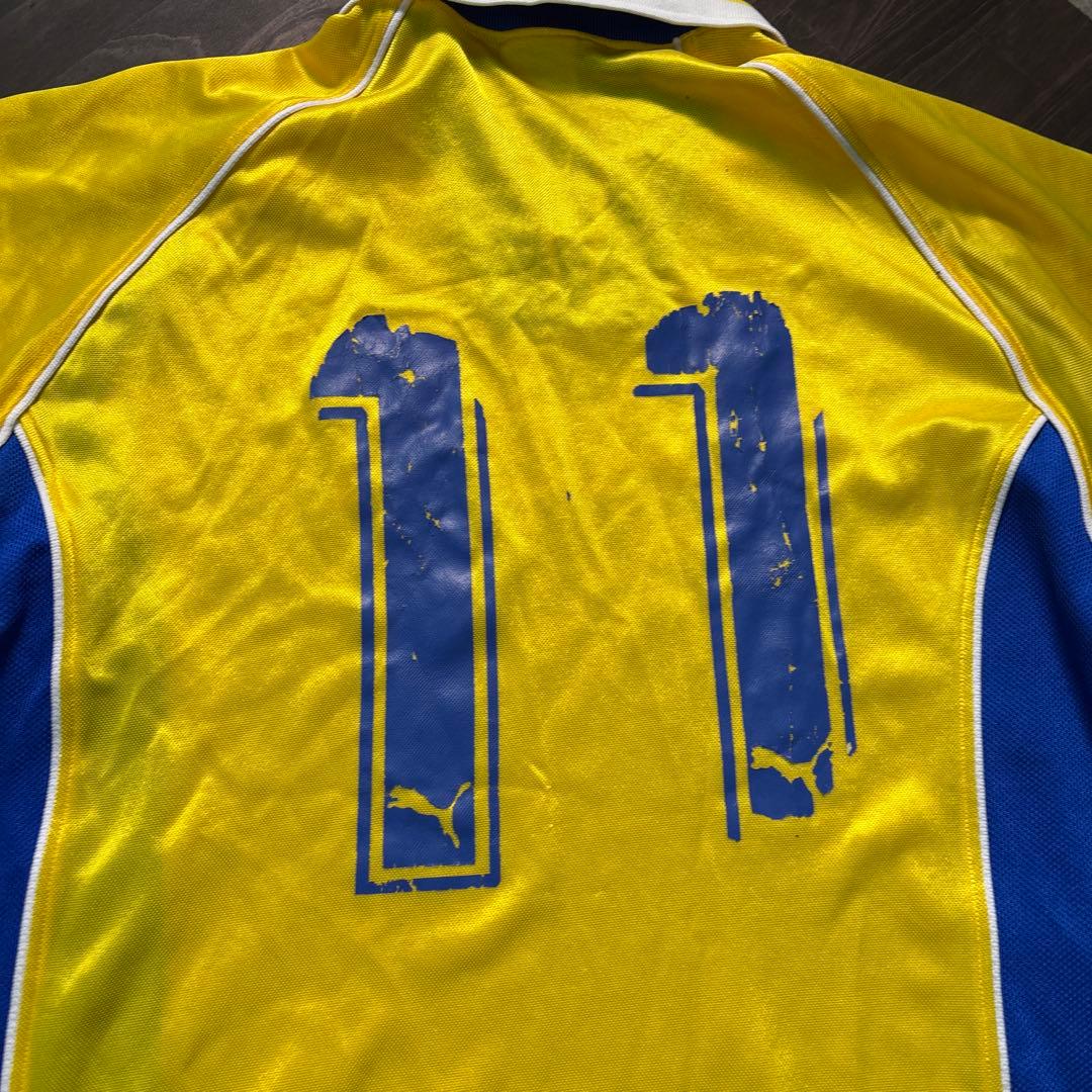 8SM1 PUMA ゲームシャツ　レプリカユニフォーム　黄色　スポーツ　古着