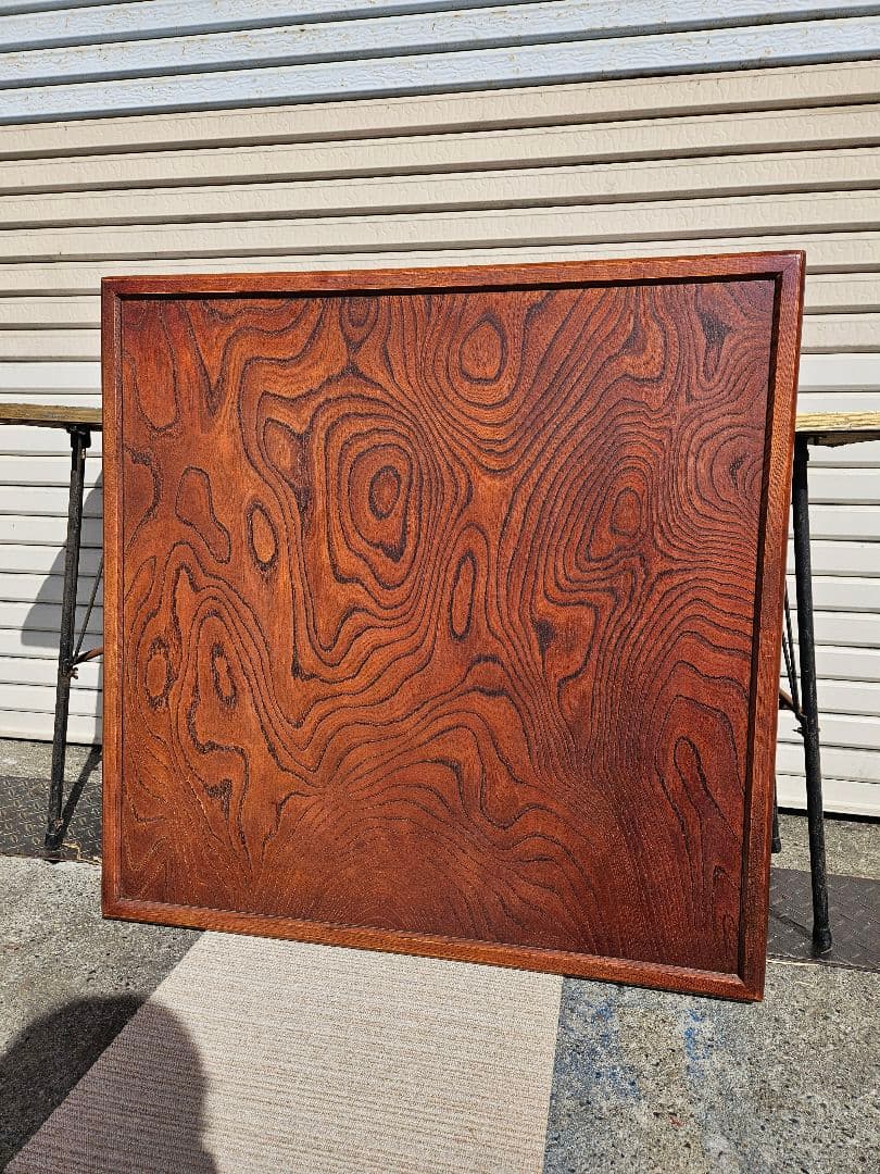 ジャパンヴィンテージ 欅の一枚板 こたつ板 天板 木製 無垢材 昭和レトロ