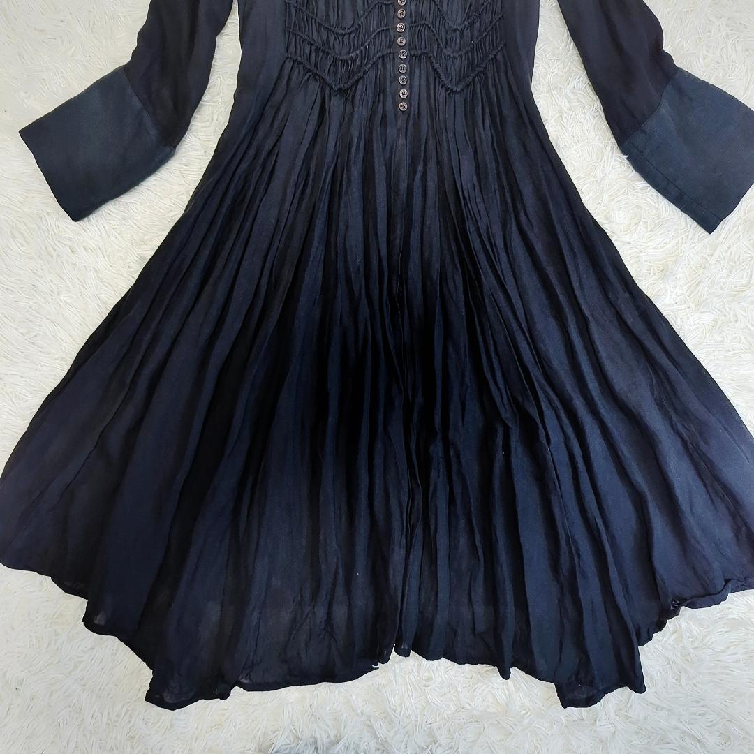 【美品】Hallelujah 羊使いのローブ ワンピース リネン 黒