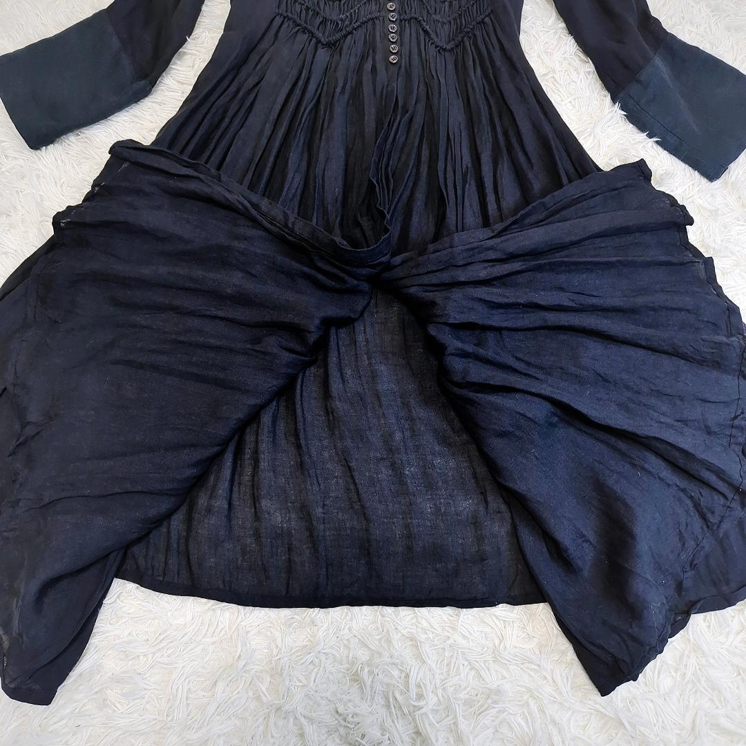 【美品】Hallelujah 羊使いのローブ ワンピース リネン 黒