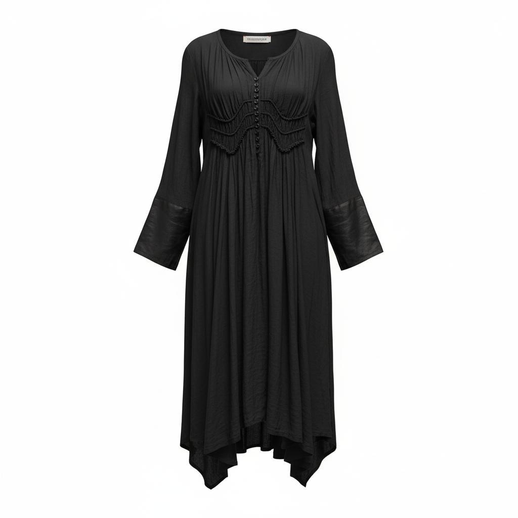 【美品】Hallelujah 羊使いのローブ ワンピース リネン 黒