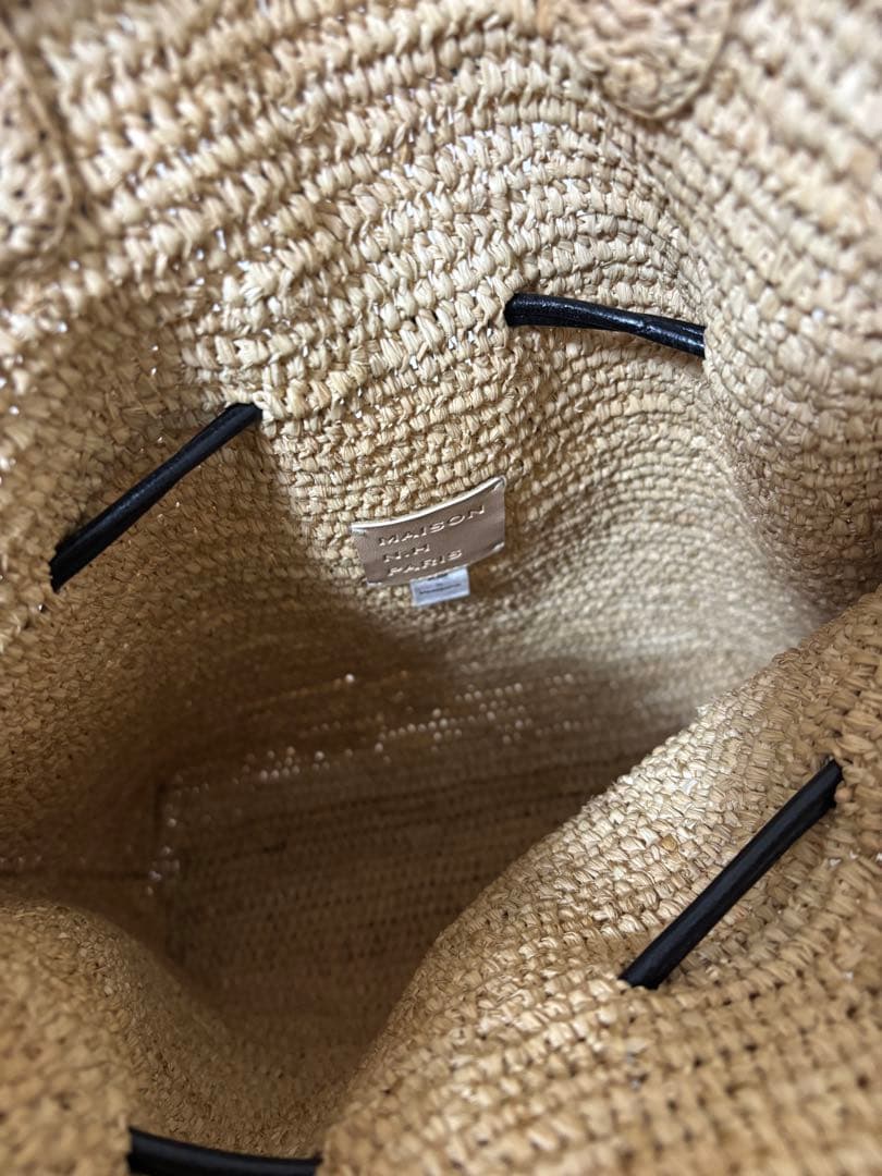 美品⭐︎MAISON N.H PARIS⭐︎ラフィア　ショルダーバッグ　ナチュラル