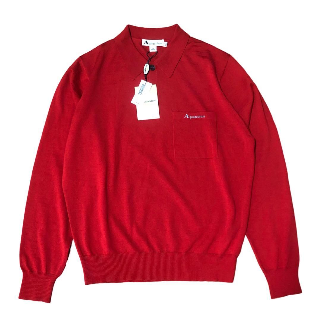 イタリア製 AquaScutum L/S Polo Shirts ポロシャツ