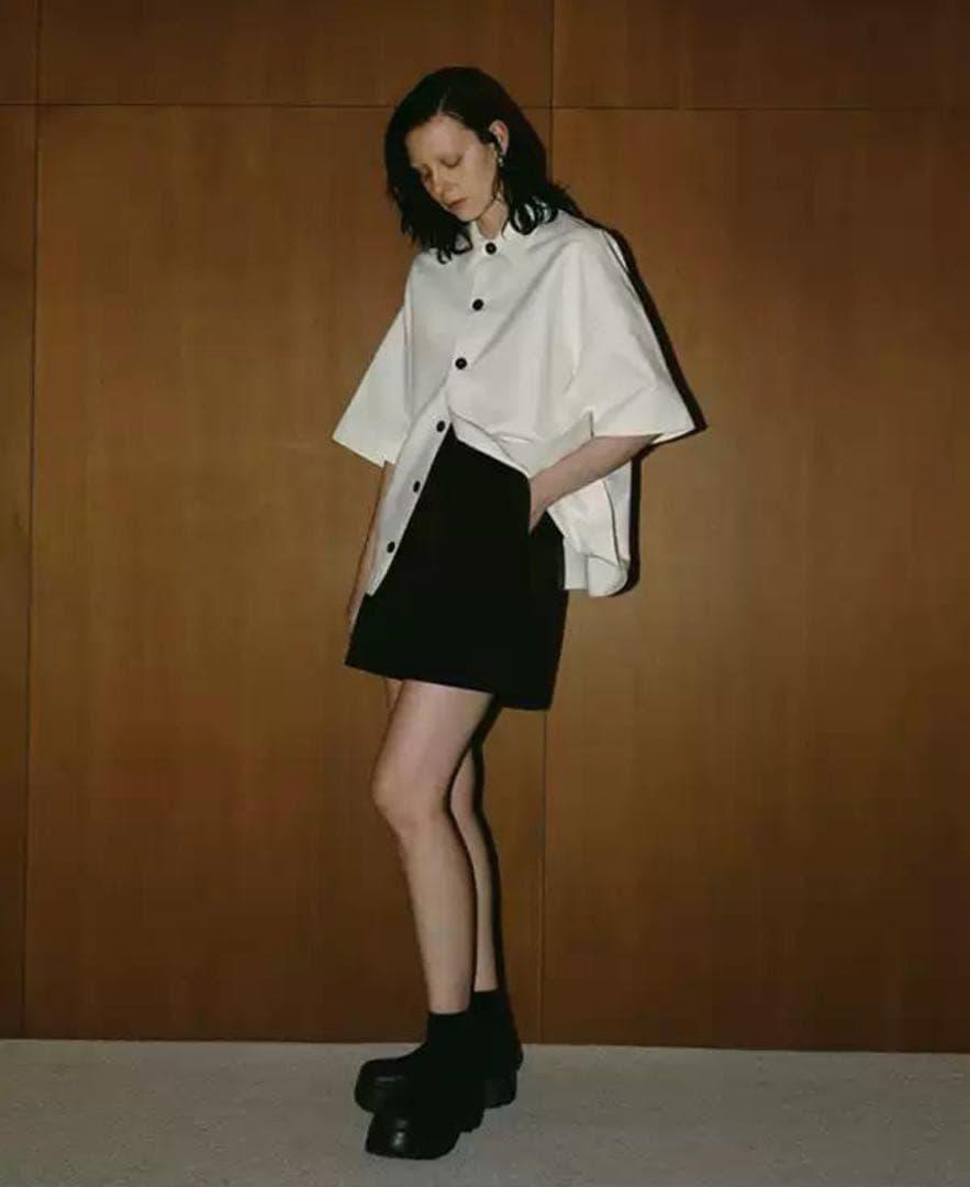 24h以内発送 machatt ギャバジンショートパンツ ブラック S