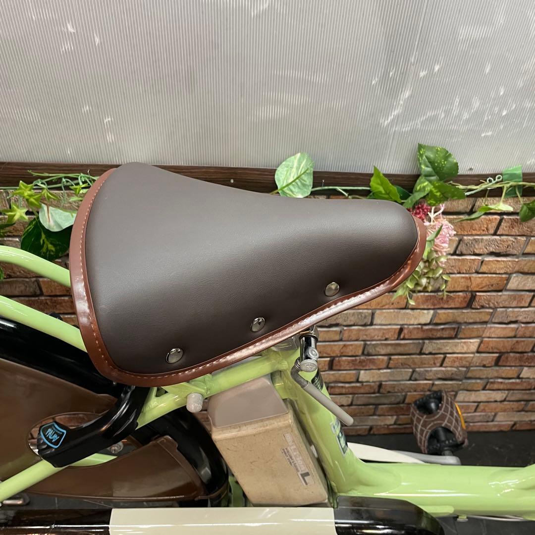 【65】電動自転車 ブリヂストン BEAUTE ボーテ 黄緑 3人乗り対応