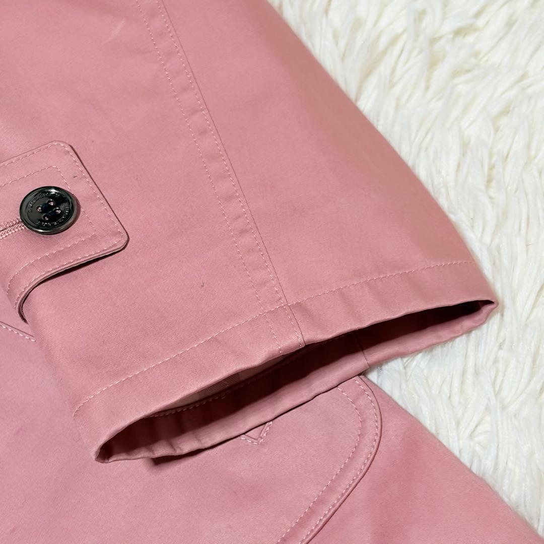 美品バーバリーロンドン　トレンチコート　メガチェック　46 ピンク