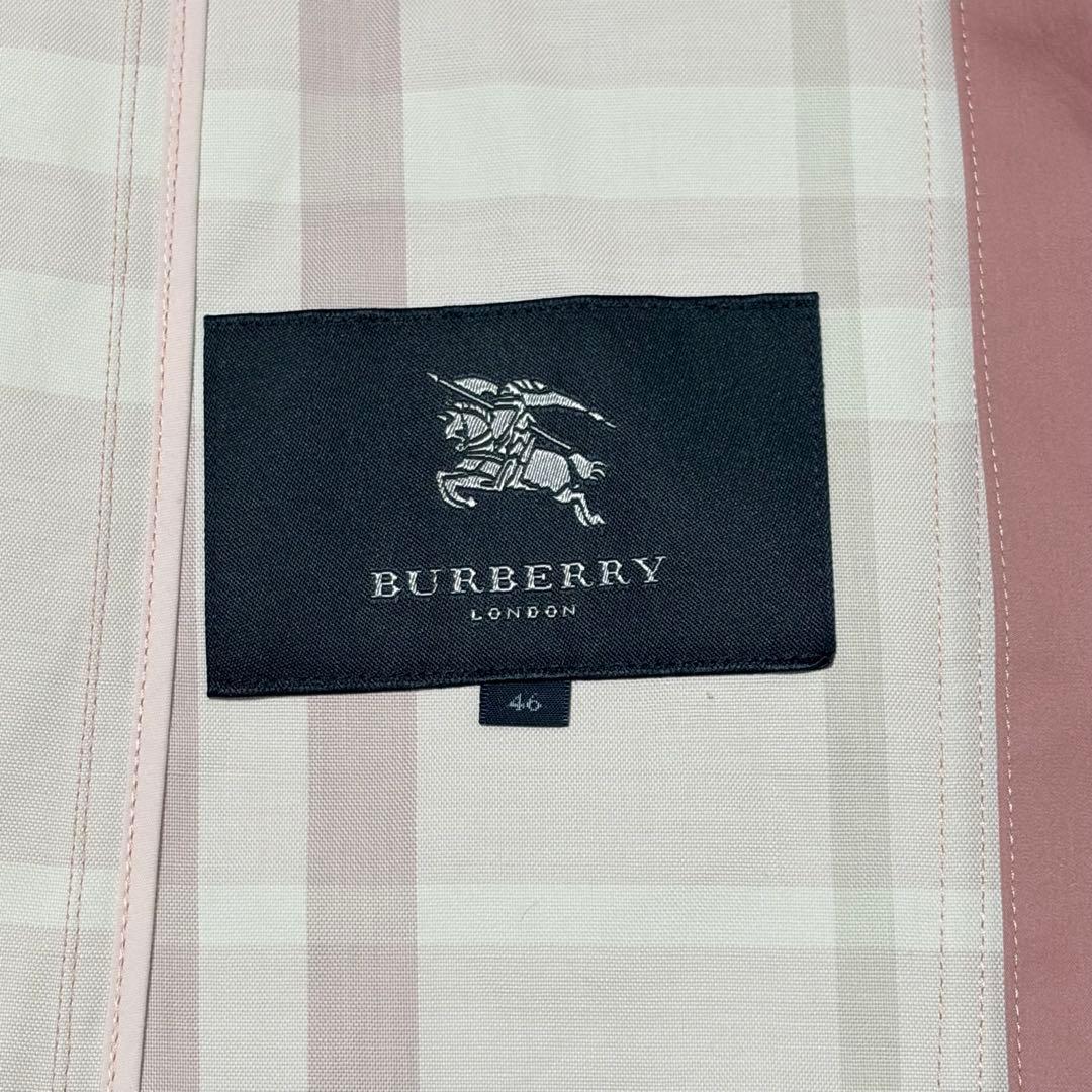 美品バーバリーロンドン　トレンチコート　メガチェック　46 ピンク